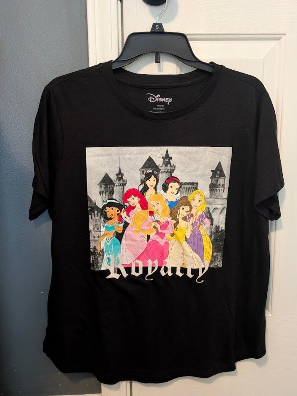 Disney Princess Short Sleeve Womens Graphic T-shirt "Royalty" 3XL Black